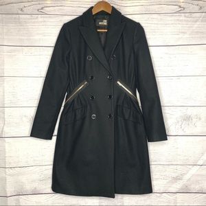 Love moshcino black double breasted wool pea coat 6